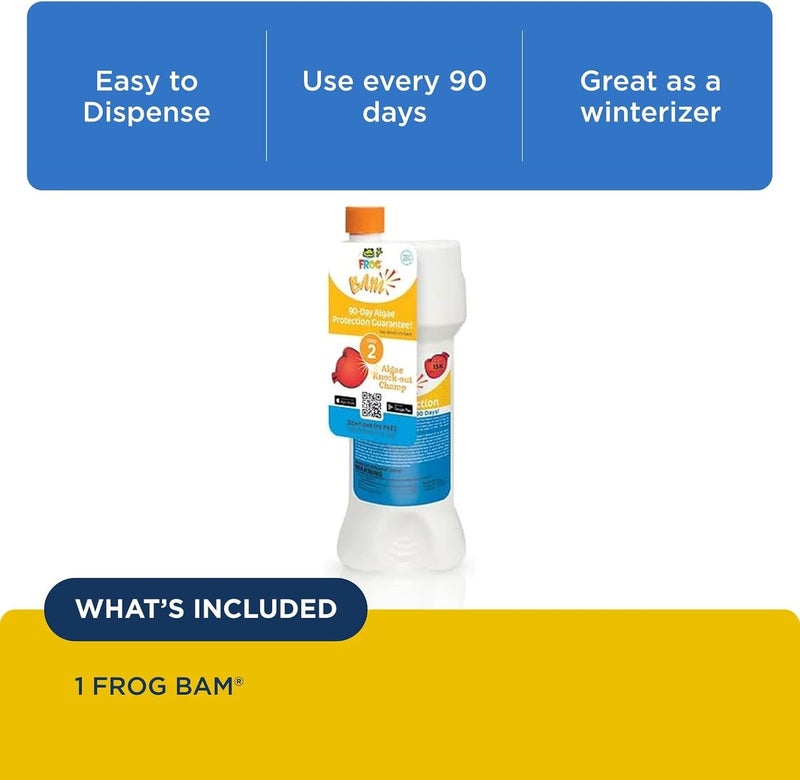 Frog BAM 90-Day Algae Preventative - Pool Winterizer Chemical and Algaecide Treatment for Preventing & Removing Algae - Compatible with All Pool Products - Image 2